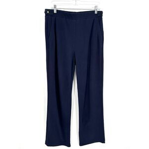 ST. JOHN Sport Navy Blue Straight Leg Pull On High Rise Casual Pants Size Medium
